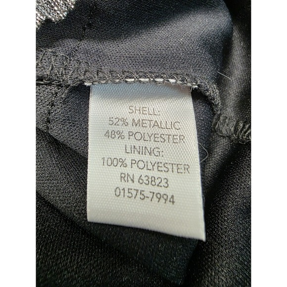 CJ Banks Plus Size X Silver Metallic Tiered Tunic Top | Pleated Glam 14 W - Picture 8 of 9